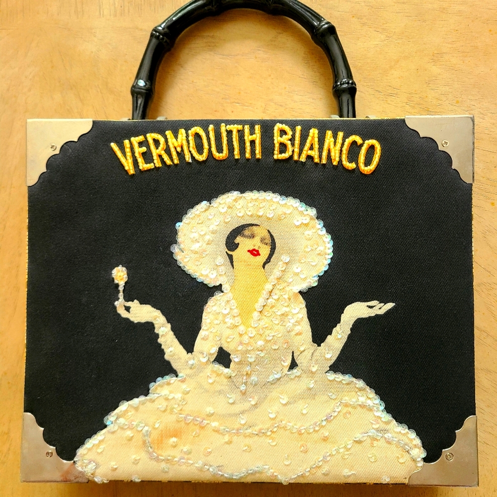 Vermouth Bianco Cigar Box Sequin Bag